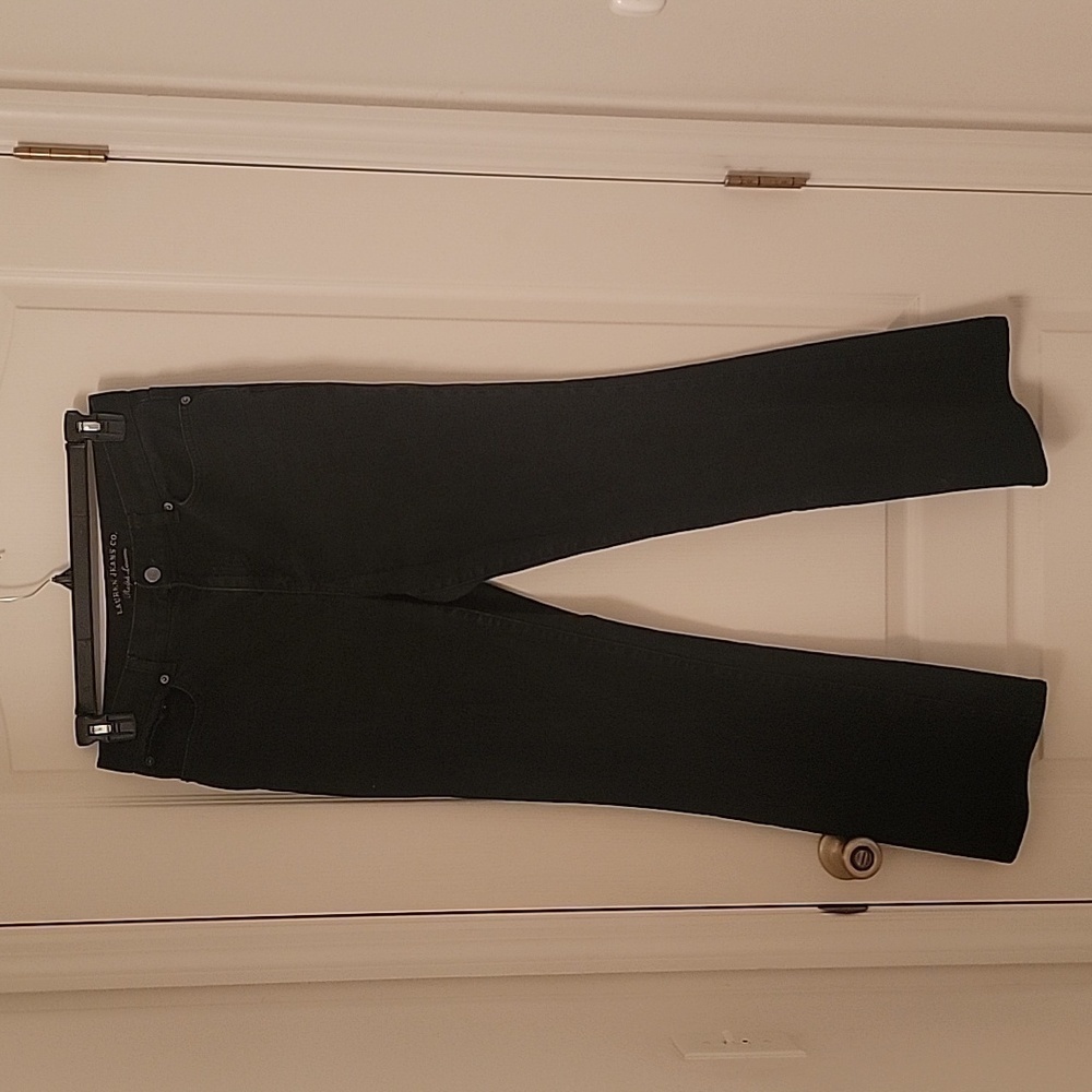 Lauren Jeans Co by Ralph Lauren Black Flare Leg Size 10